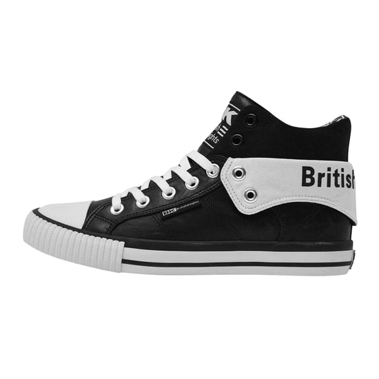 British Knights Heren Roco hoge sneakers met omgeslagen kraag (Zwart, Wit) - Image 2