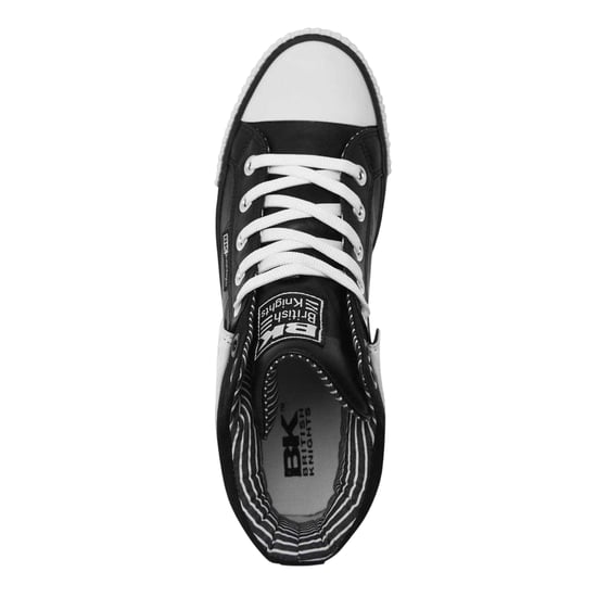 British Knights Heren Roco hoge sneakers met omgeslagen kraag (Zwart, Wit) - Image 3