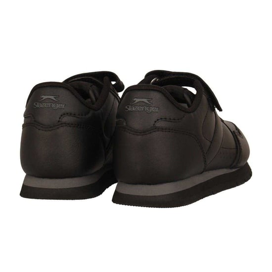 Slazenger Klassieke sportschoenen van gecoat leer met klittenbandsluiting voor kinderen (Zwart) - Image 2