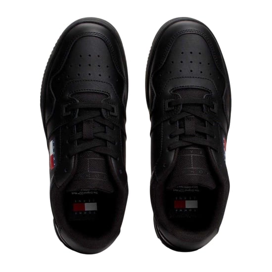 Tommy Jeans Retro leren basketbalschoenen voor dames (Zwart) - Image 3
