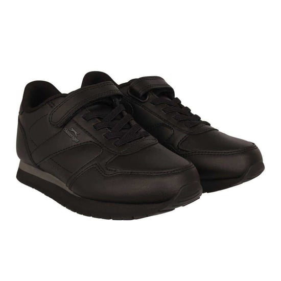 Slazenger Klassieke sportschoenen van gecoat leer met klittenbandsluiting voor kinderen (Zwart) - Image 5