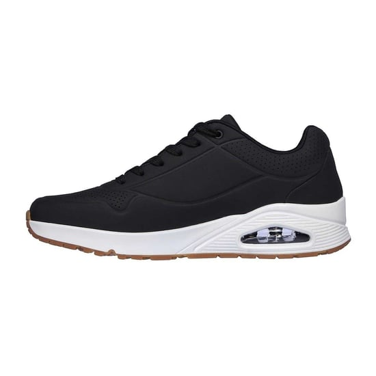 Skechers Mens Uno Stand On Air Skech-Air Trainers (Black/White) - Image 2