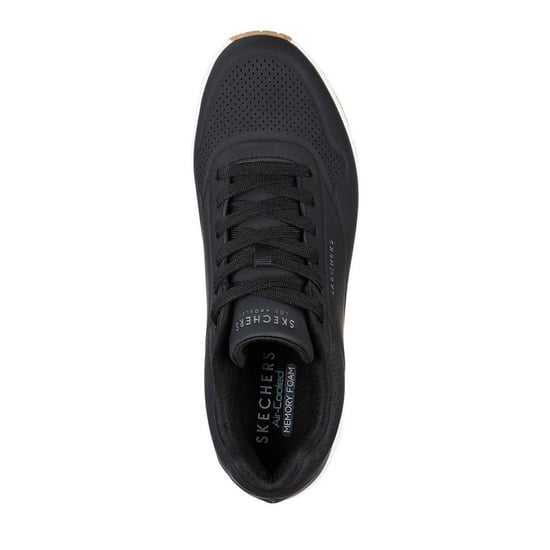 Skechers Mens Uno Stand On Air Skech-Air Trainers (Black/White) - Image 3