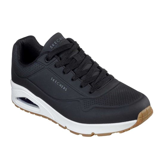 Skechers Mens Uno Stand On Air Skech-Air Trainers (Black/White) - Image 5