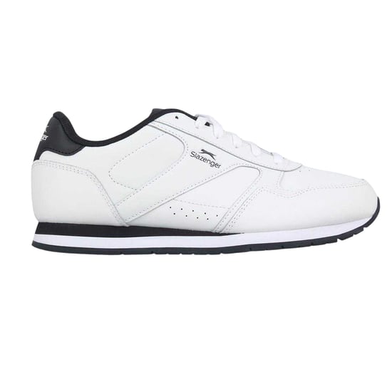 Slazenger Klassieke sneakers van gecoat leer voor heren (Wit, Marine) - Image 1