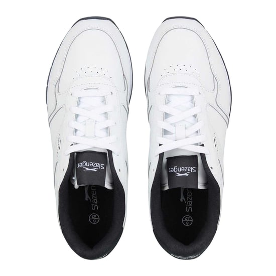 Slazenger Klassieke sneakers van gecoat leer voor heren (Wit, Marine) - Image 4