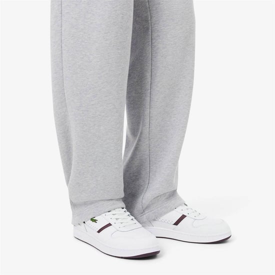 Lacoste Leren platte sneakers voor heren met T-clip (Wit/bruin) - Image 2