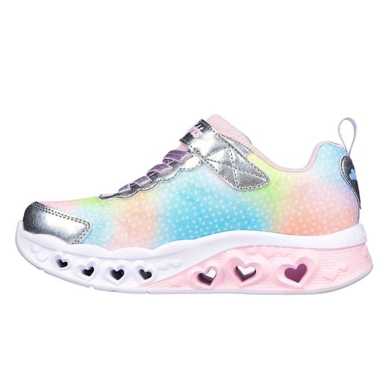 Skechers Flatta sneakers för flickor med fladdrande hjärtan som lyser (Flerfärgad) - Image 2