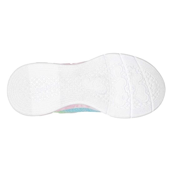 Skechers Flatta sneakers för flickor med fladdrande hjärtan som lyser (Flerfärgad) - Image 4