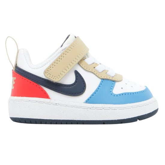 Nike Borough leren sportschoenen voor kinderen/jongeren (Wit/blauw/rood) - Image 1