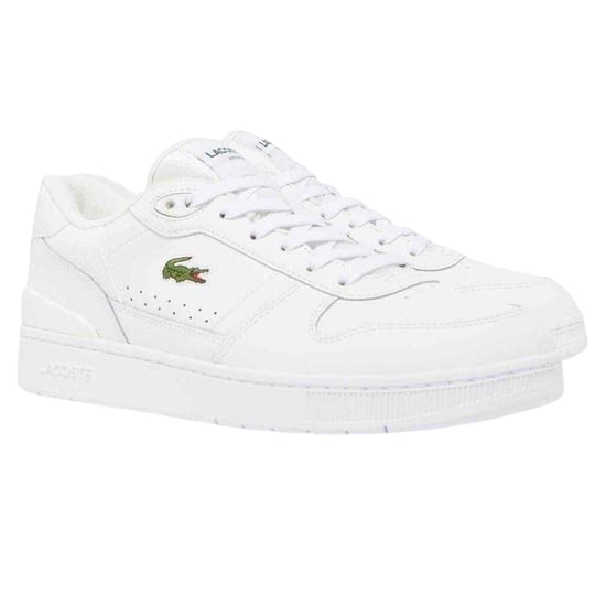 Lacoste Leren platte sneakers voor heren met T-clip (Wit) - Image 3