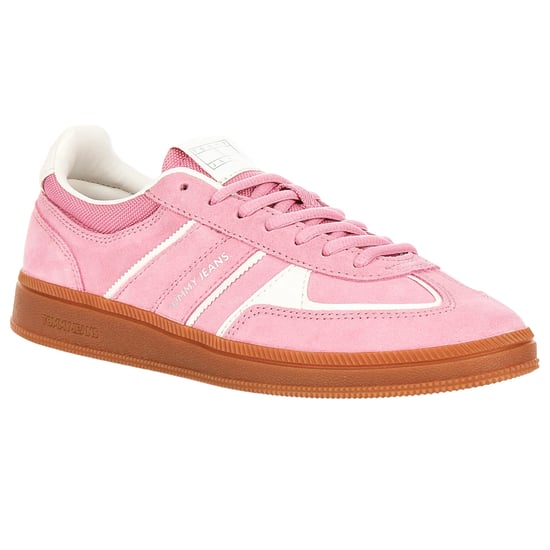 Tommy Jeans Greenwich suède platte sportschoenen voor dames (Roze) - Image 4