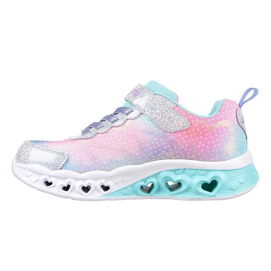 Skechers Flatta sneakers för flickor med fladdrande hjärtan som lyser (Lavendel) - Image 2