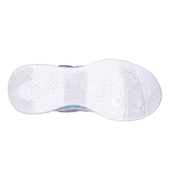 Skechers Flatta sneakers för flickor med fladdrande hjärtan som lyser (Lavendel) - Image 4