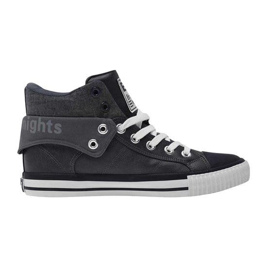 British Knights Heren Roco hoge sneakers met omgeslagen kraag (Donkergrijs/Zwart) - Image 1