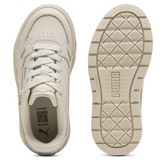 Puma Karmen II leren platformschoenen voor kinderen (Zilver) - Image 3