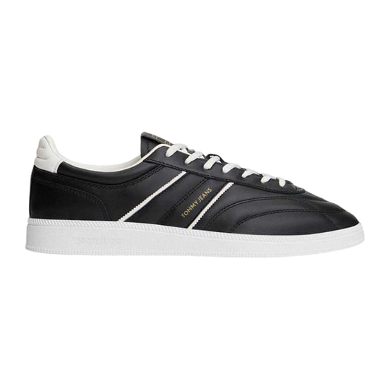 Tommy Jeans Leren sneakers voor heren van Greenwich (Ecru/Zwart) - Image 1