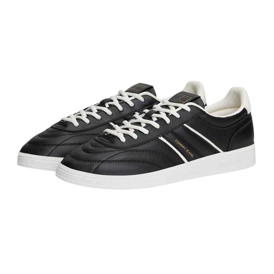 Tommy Jeans Leren sneakers voor heren van Greenwich (Ecru/Zwart) - Image 4