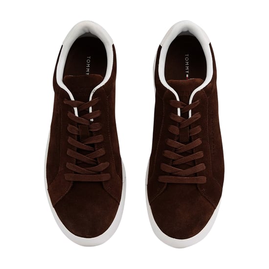 Tommy Hilfiger Heren-sportschoenen van 'Pebble Grain Court'-leer (Bruin) - Image 3