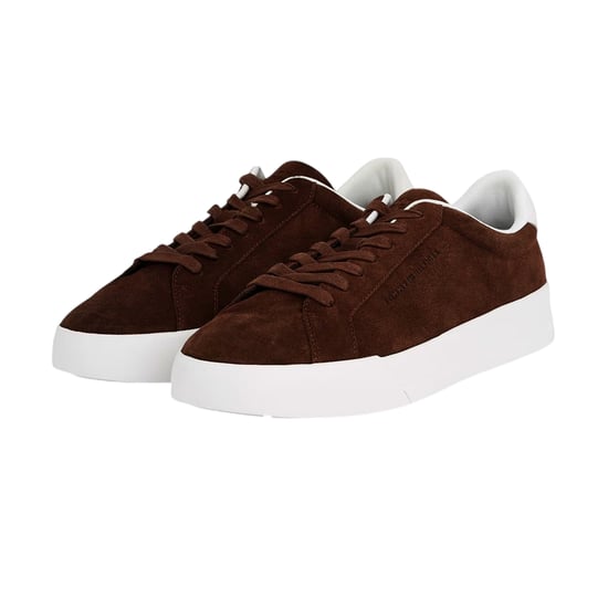Tommy Hilfiger Heren-sportschoenen van 'Pebble Grain Court'-leer (Bruin) - Image 4