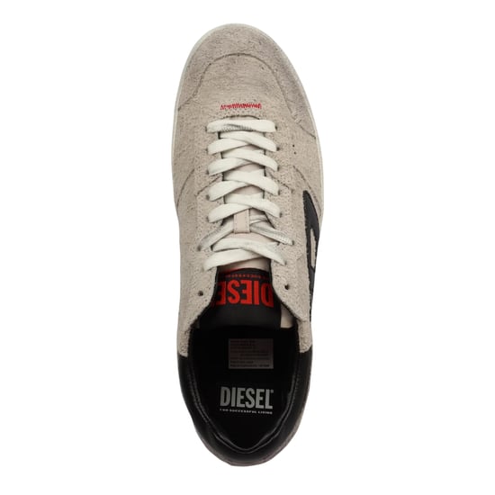 Diesel Heren S-Leroji leren sportschoenen (Zilver) - Image 3