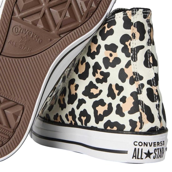 Converse Womens/Ladies Classic Hi Leopard Print Flat High Top Trainers (Leopard) - Image 4