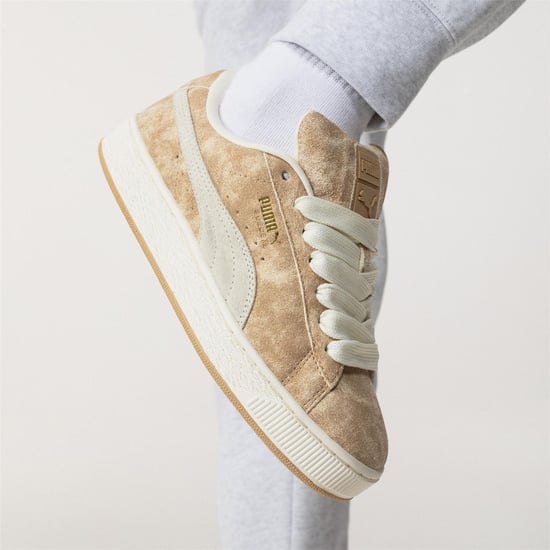 Puma Dames/Dames XL Leo Leopard Print Suede Trainers (Gebroken wit) - Image 1