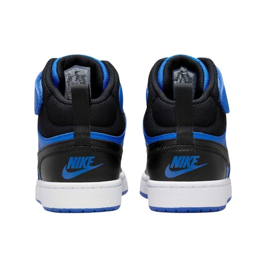 Nike Boys Court Borough – höga, platta sneakers (Kunglig blå/svart) - Image 2