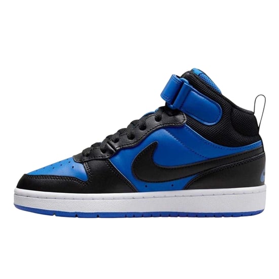 Nike Boys Court Borough – höga, platta sneakers (Kunglig blå/svart) - Image 3
