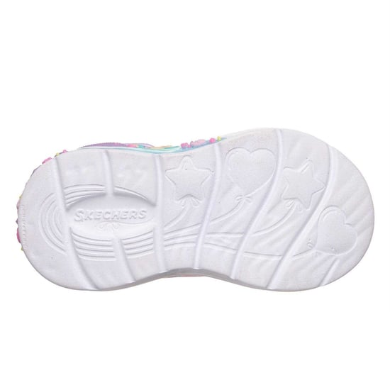 Skechers Lederen sneakers met zeemeerminmotief voor kinderen die oplichten (Paars) - Image 4