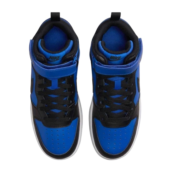 Nike Boys Court Borough – höga, platta sneakers (Kunglig blå/svart) - Image 4
