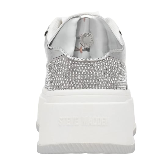 Steve Madden Womens/Ladies Dynamo Trainers (Silver) - Image 2