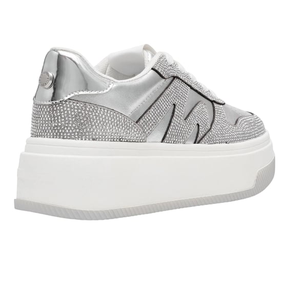 Steve Madden Womens/Ladies Dynamo Trainers (Silver) - Image 5