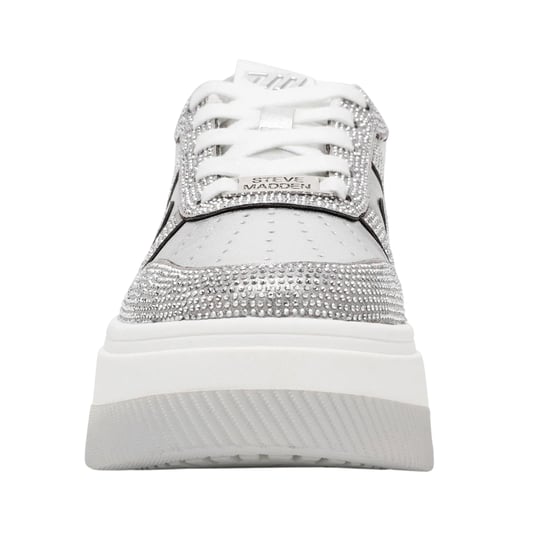 Steve Madden Womens/Ladies Dynamo Trainers (Silver) - Image 6