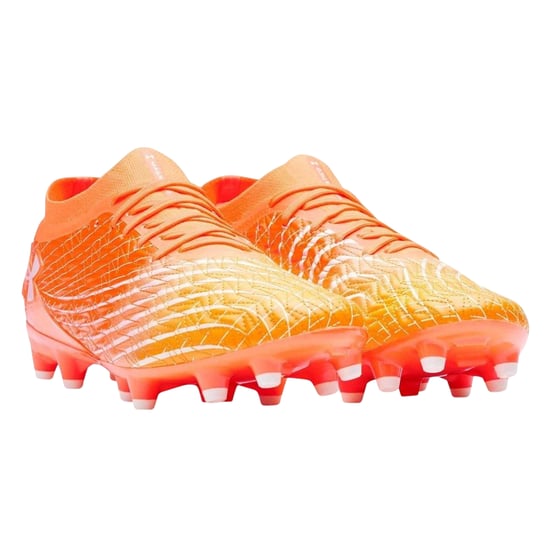 Under Armour Magnetico Pro voetbalschoenen voor heren met grafische print (Oranje/Wit) - Image 4