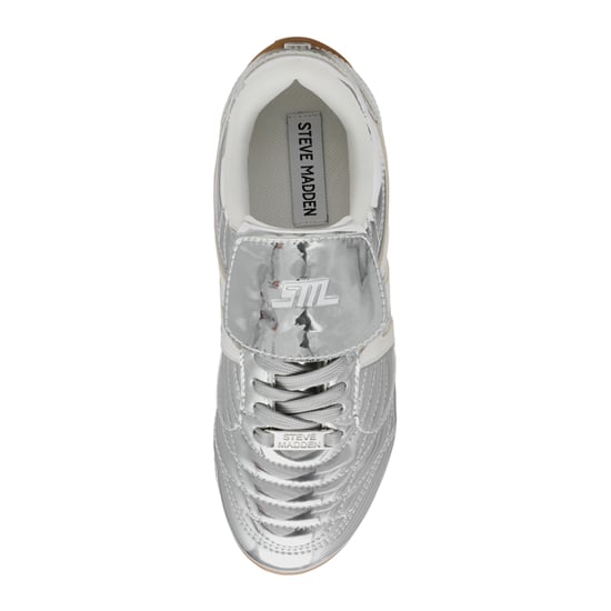 Steve Madden Metallic sportschoenen voor dames (Zilver) - Image 4