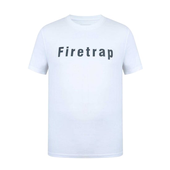 Firetrap Mens Logo Cotton T-Shirt (White) - Image 1