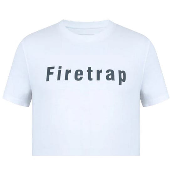 Firetrap Mens Logo Cotton T-Shirt (White) - Image 3