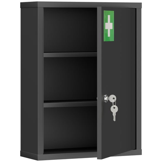 4goodz Medicijnkast voor wandmontage met slot 40x15x53 cm - - Image 1