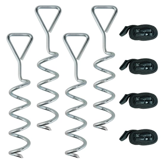 4goodz Trampoline grondankerschroef 4-delige set 32 cm spiraalvormige ankers - Image 1