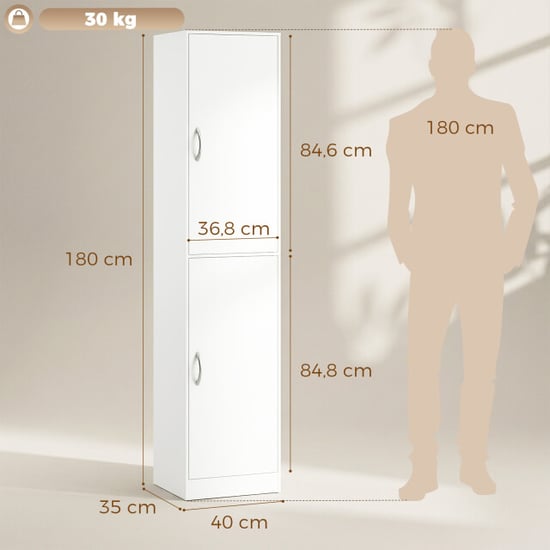 4goodz Moderne kast met 5 niveaus en verstelbare planken vrijstaande - Image 2