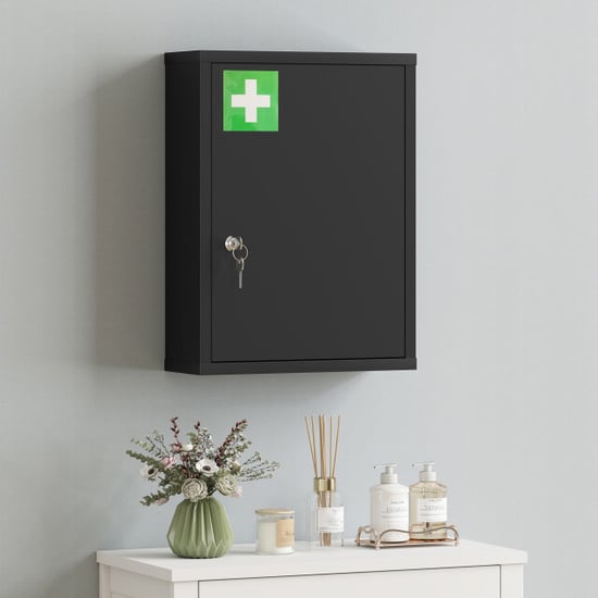 4goodz Medicijnkast voor wandmontage met slot 40x15x53 cm - - Image 3