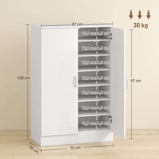 4goodz Grote schoenenkast 7 planken soft-close scharnieren voor 21 paar - - Image 4