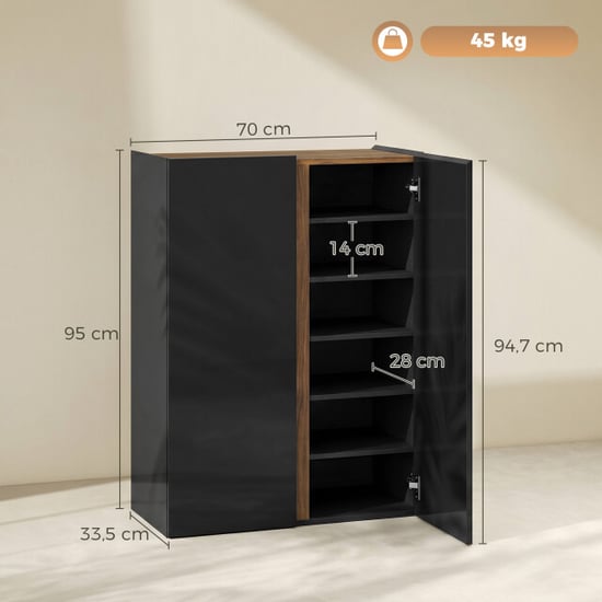 4goodz Schoenenkast met softclose 6 niveaus 18 paar greeploos hoogglans - Image 4