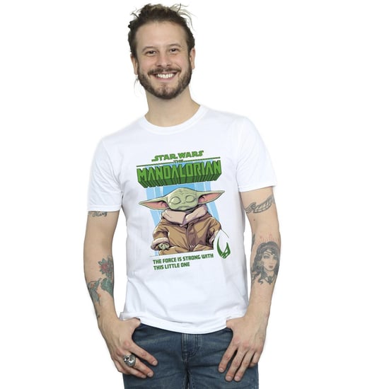 Star Wars Mens The Mandalorian The Force Is Strong T-Shirt (White) - Image 1