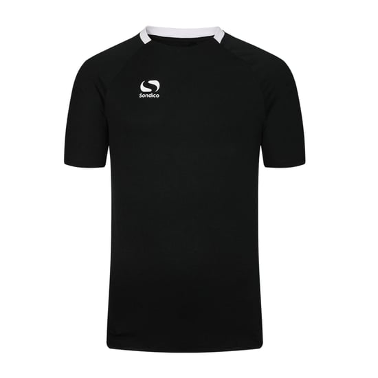 Sondico Mens Fundamental Polyester Football Top (Black/White) - Image 1