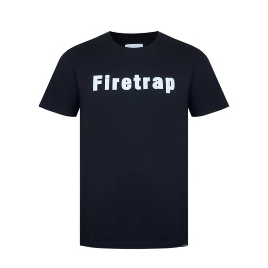 Firetrap Mens Logo Cotton T-Shirt (Black) - Image 1