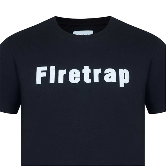 Firetrap Mens Logo Cotton T-Shirt (Black) - Image 4