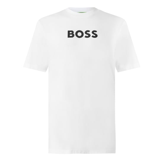 Boss Heren-T-shirt met korte mouwen en logo (Wit) - Image 1