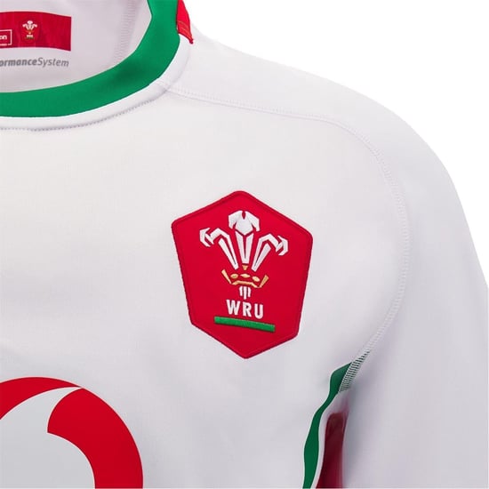 Macron Heren 24/25 Welsh Rugby Union uittenue (Wit, Groen) - Image 3